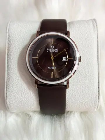 SVESTON Aspire Men's Chocolate Brown Dial Leather Quartz Watch