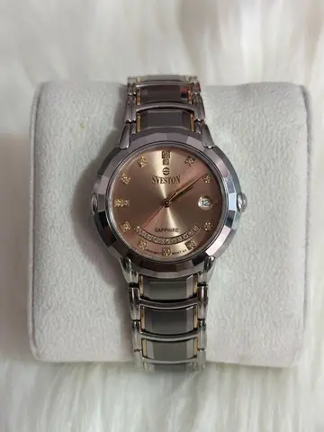 SVESTON Women's Two-Tone Sapphire Crystal Accent Watch