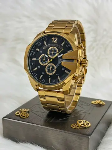 CAGARNY 6500 Gold & Black Men's Multi-Function Chronograph