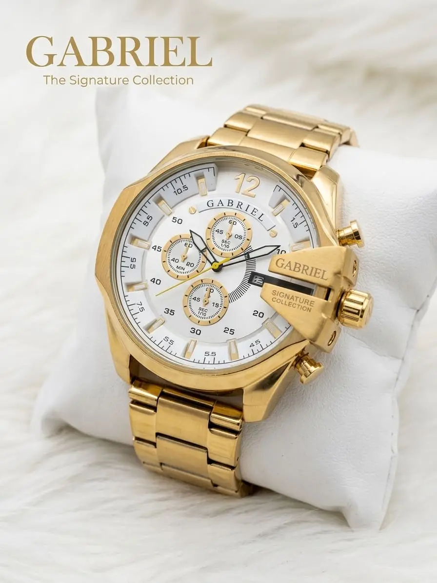 CAGARNY 8500 Gold & White Executive Men's Watch